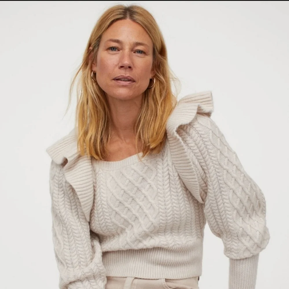 Blogger Fave! H&M Flounce Cable Knit Ruffle Sleeve Sweater - Picture 9 of 11